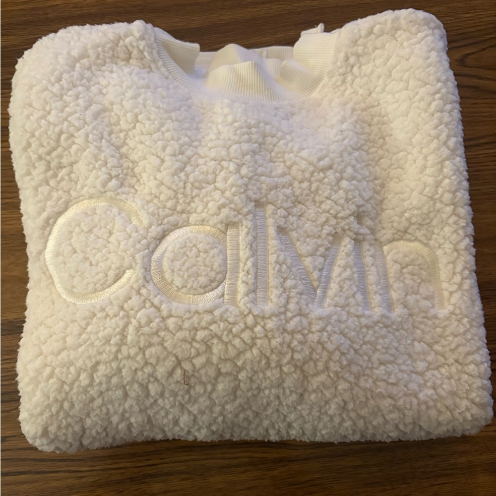 Calvin Klein White Performance Sweater